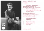 Bundesrätin Simonetta Sommaruga in Zug. 28. Oktober 2013