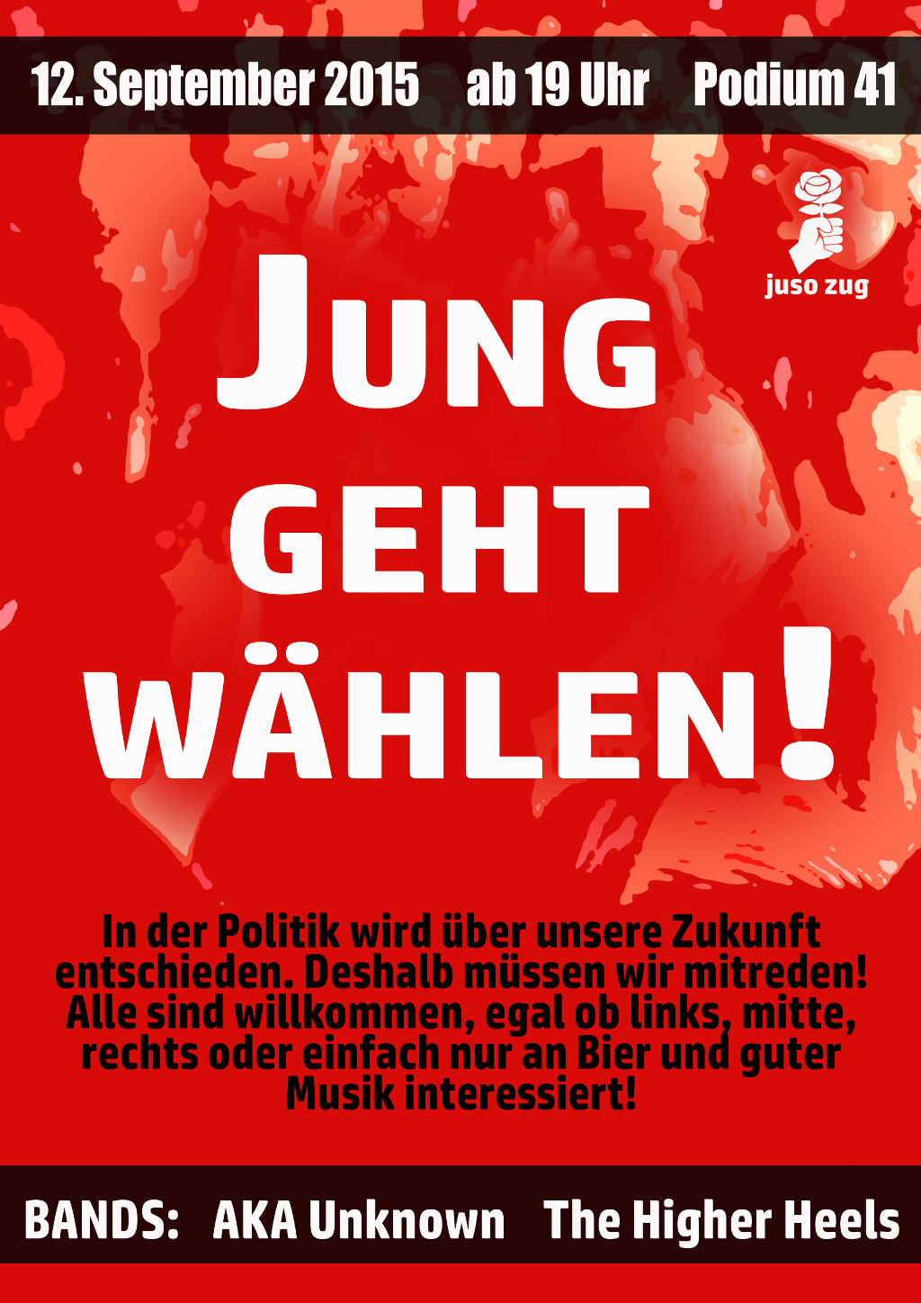Jung geht wählen! 12. September ab 19 Uhr im Podium 41