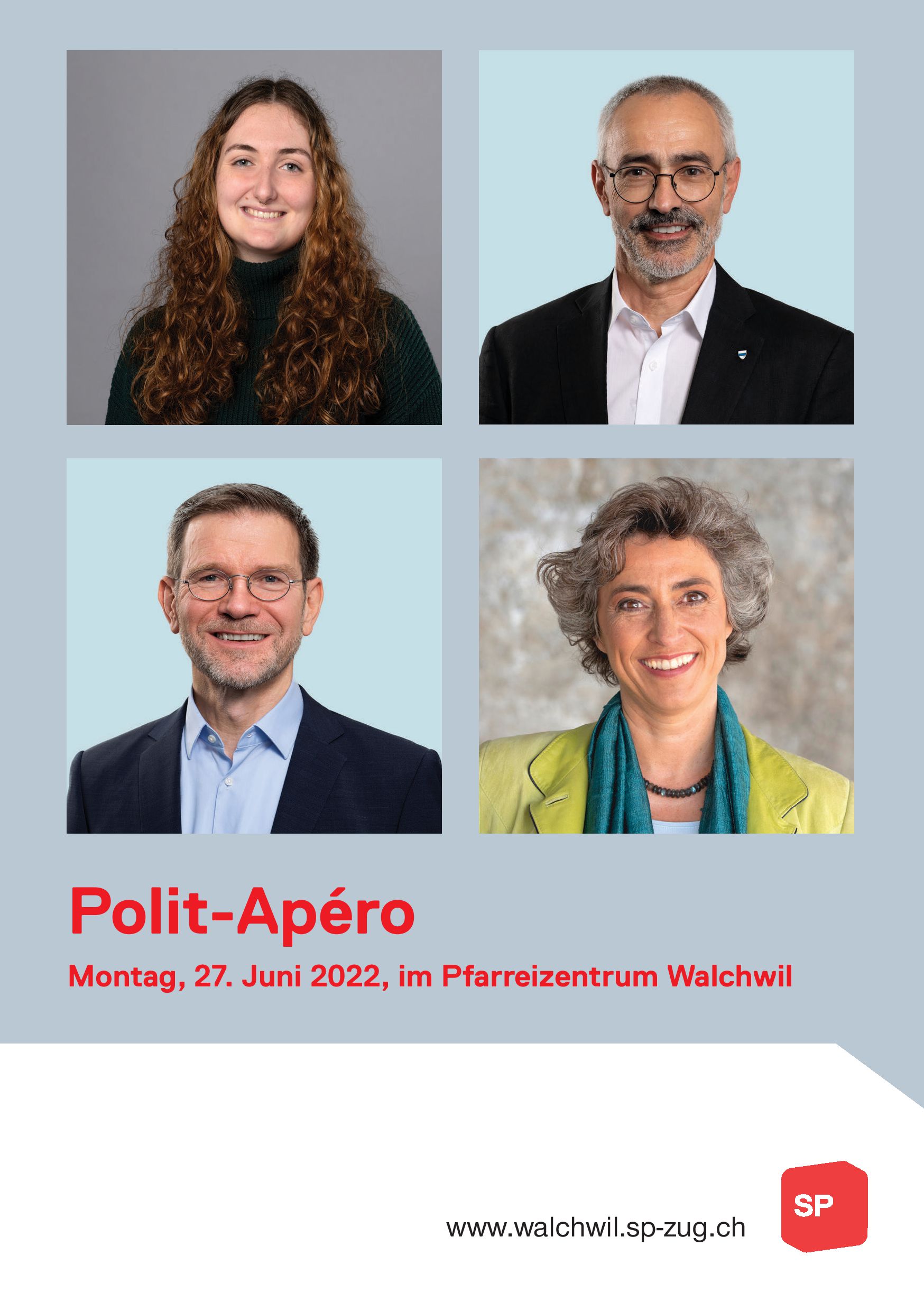 Polit-Apéro Walchwil 27. Juni 22, Einladungskarte