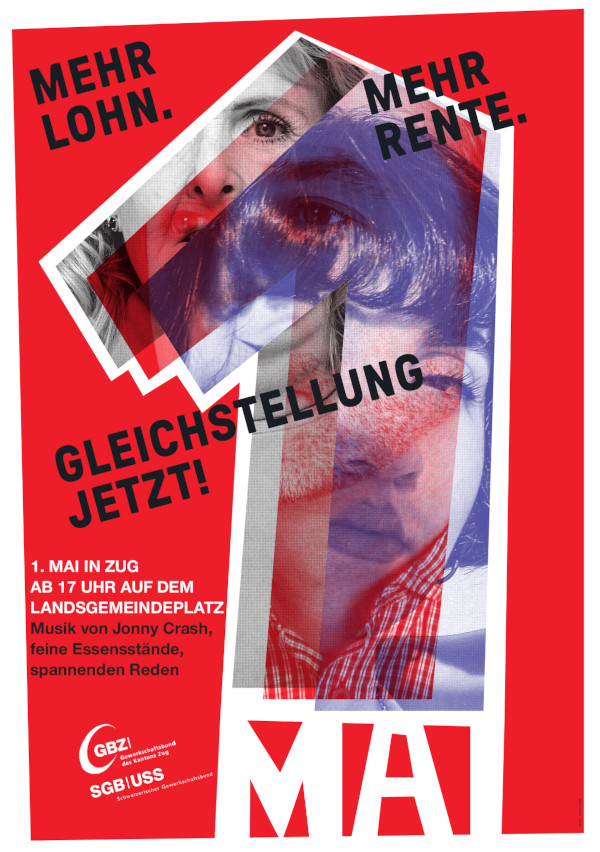 1. Mai in Zug - Mehr Lohn. Mehr Rente. Gleichstellung jetzt! 1. Mai in Zug - Mehr Lohn. Mehr Rente. Gleichstellung jetzt!