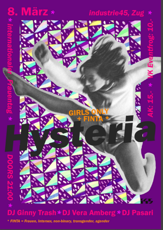 Flyer Hysteria, 8. März 2024 Weltfrauentag